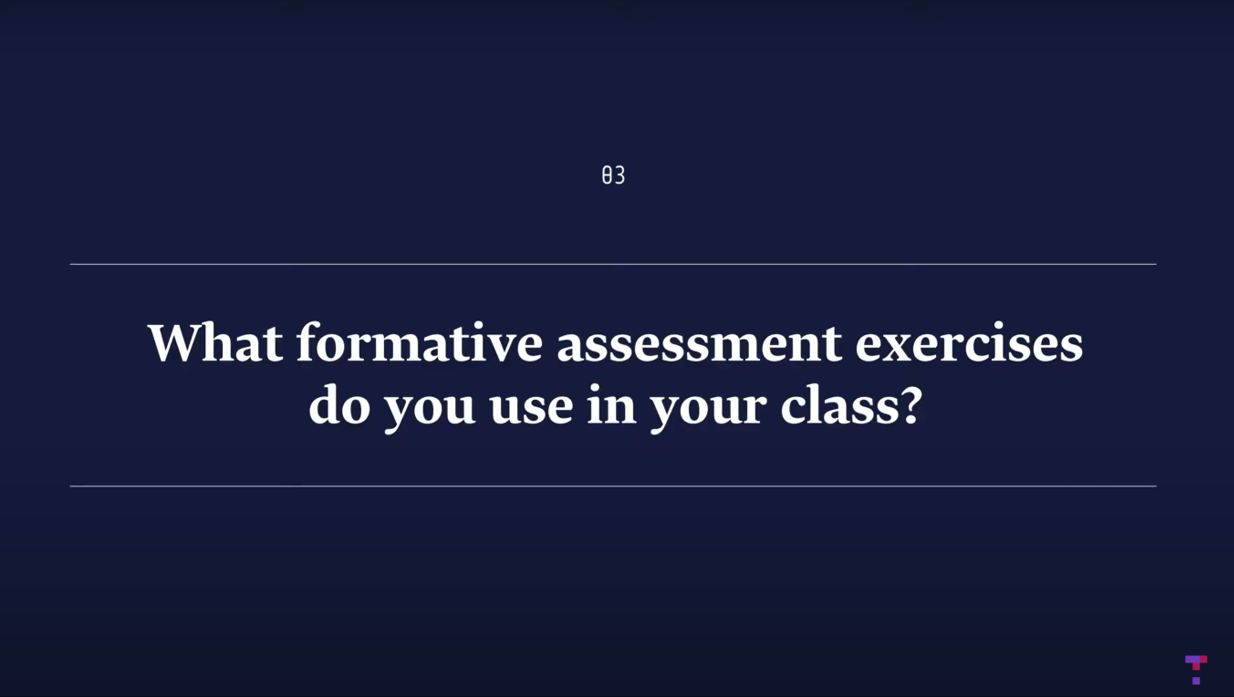 Example of Formative Assessment in the University Classroom